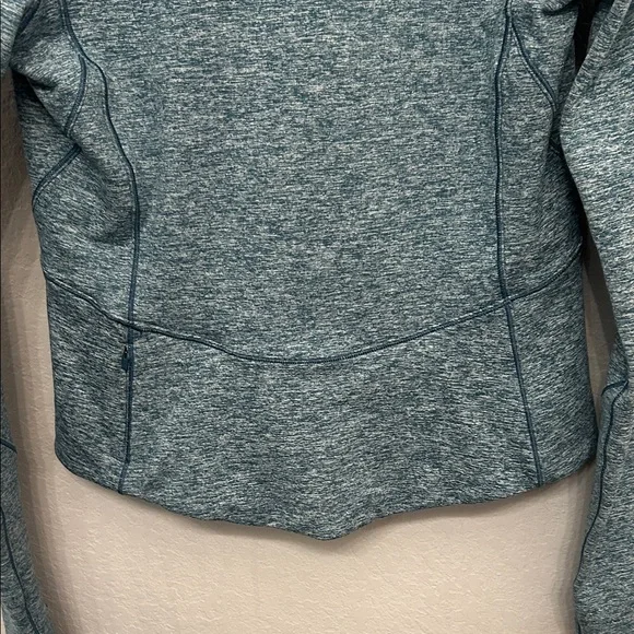 Lululemon Athletica Teal Heathered Half-Zip Sweatshirt - Picture 6 of 7